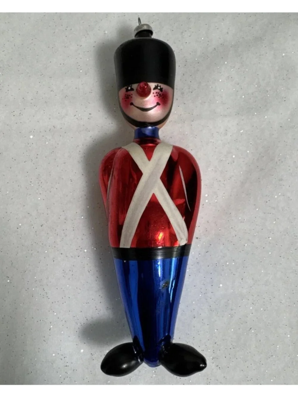 Vintage Hand-Blown Glass Toy Soldier Ornament 6